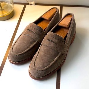 J. Crew men’s tan suede penny loafers men’s size 8.5